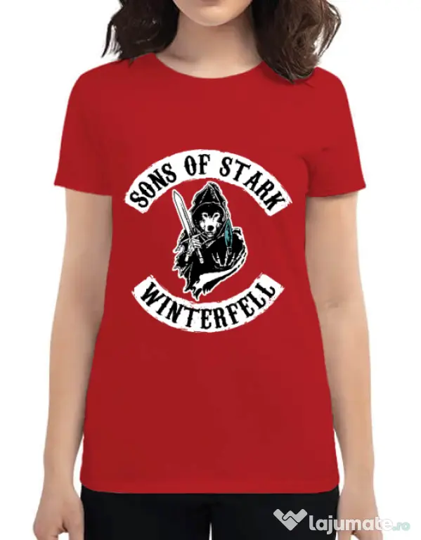 Tricou ADLER dama Sons of stark Rosu
