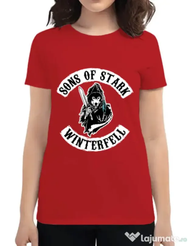 Tricou ADLER dama Sons of stark Rosu