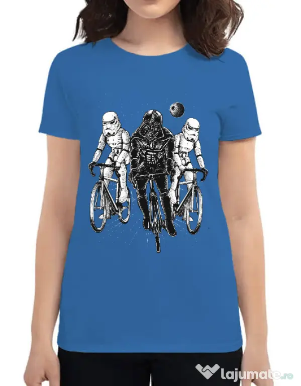 Tricou ADLER dama Star bikers Albastru azuriu