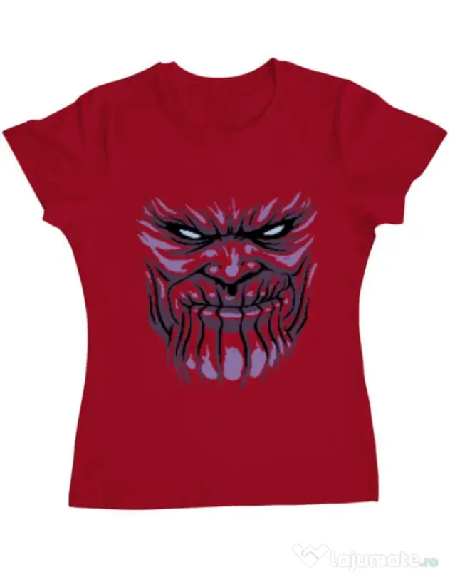 Tricou ADLER dama Thanos mask Rosu