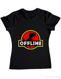 Tricou ADLER dama Offline Negru