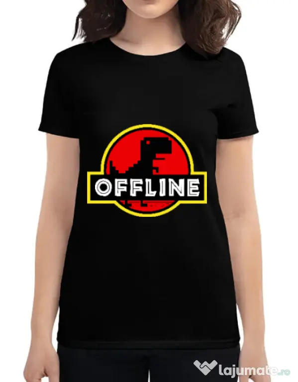 Tricou ADLER dama Offline Negru