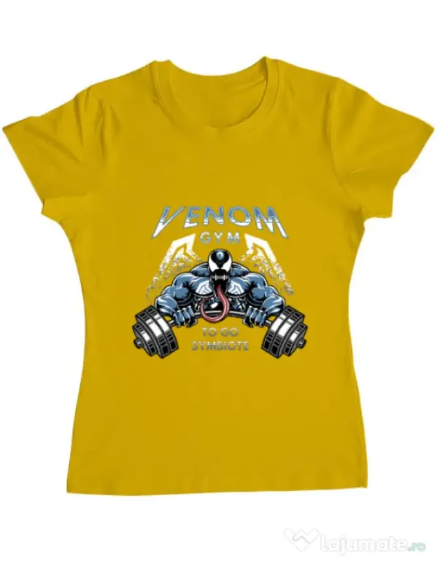 Tricou ADLER dama Venom gym Galben