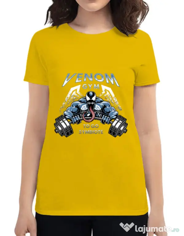 Tricou ADLER dama Venom gym Galben