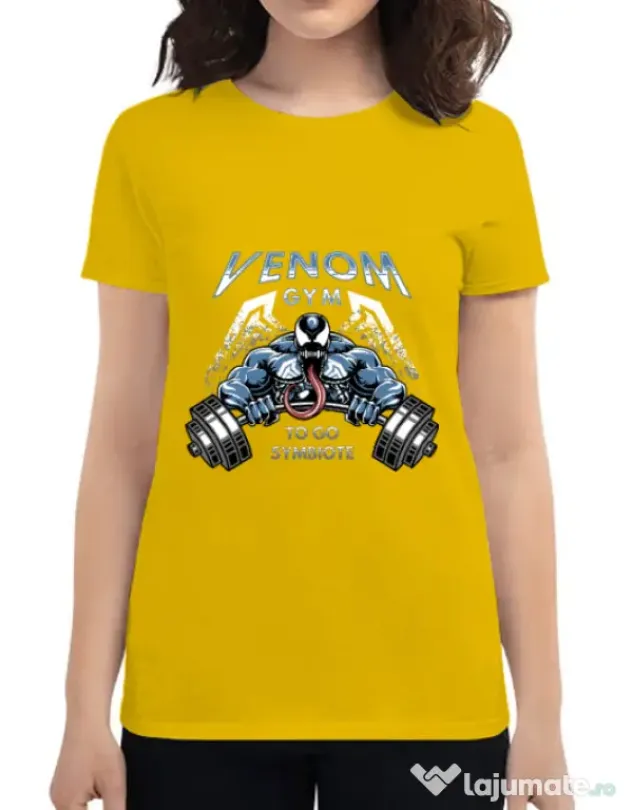Tricou ADLER dama Venom gym Galben