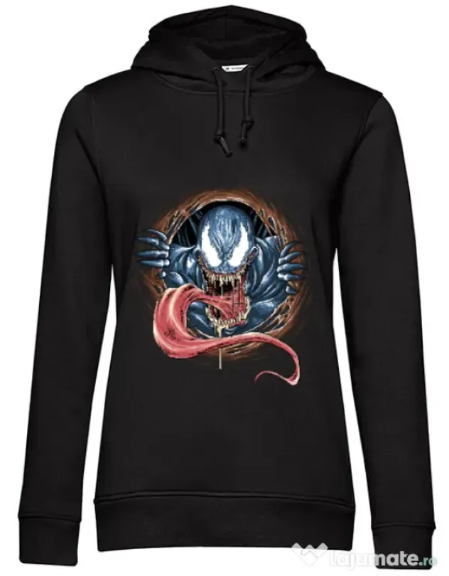 Hoodie dama cu gluga Venom rise Negru