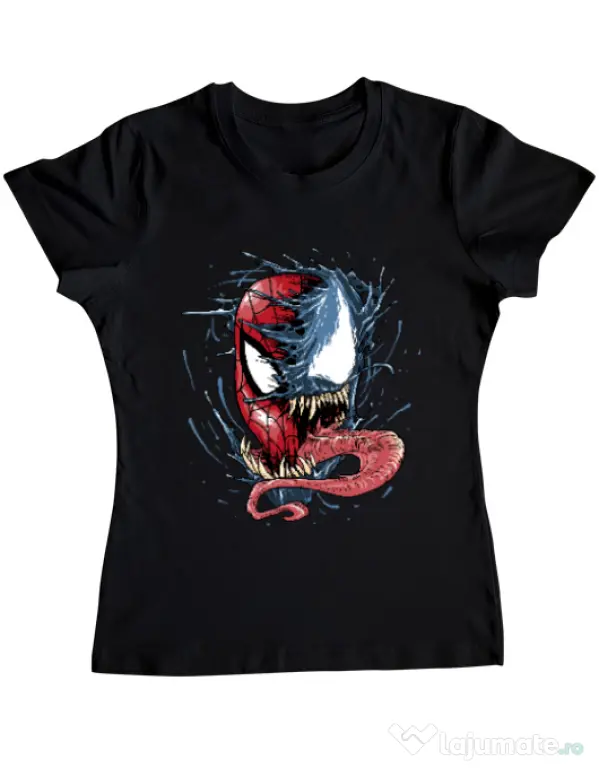 Tricou ADLER dama Venom vs Spiderman Negru
