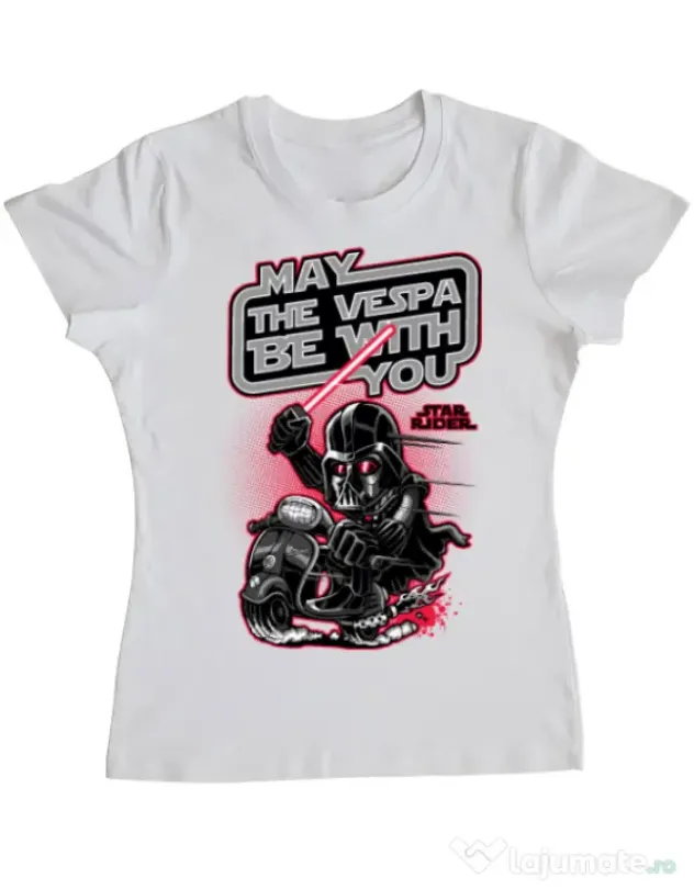 Tricou ADLER dama Star rider Alb