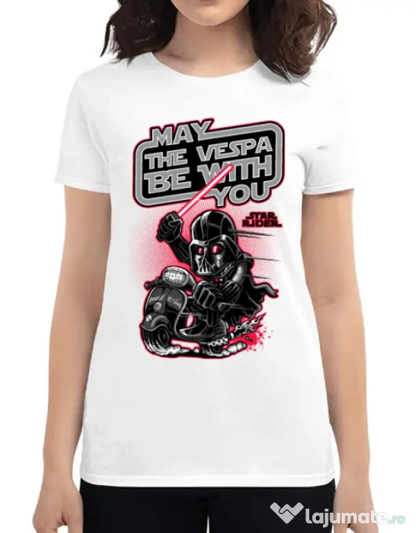 Tricou ADLER dama Star rider Alb