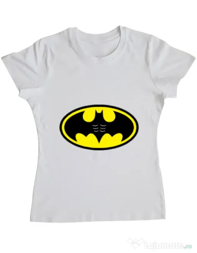 Tricou ADLER dama Six pack Batman Alb