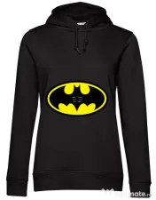Hoodie dama cu gluga Six pack Batman Negru 