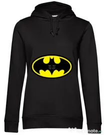 Hoodie dama cu gluga Six pack Batman Negru