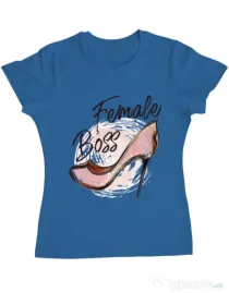 Tricou ADLER dama Female boss Albastru azuriu