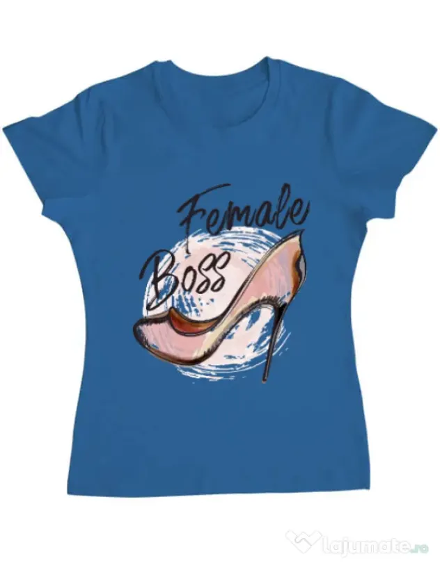 Tricou ADLER dama Female boss Albastru azuriu