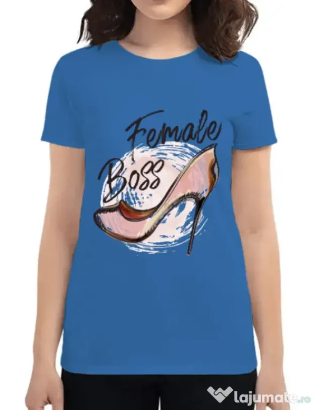 Tricou ADLER dama Female boss Albastru azuriu