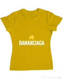 Tricou ADLER dama Bananciaga Galben