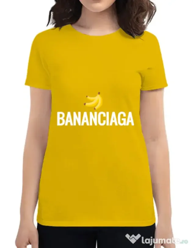 Tricou ADLER dama Bananciaga Galben