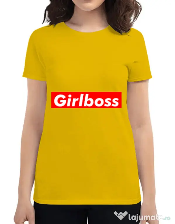 Tricou ADLER dama Girlboss Galben