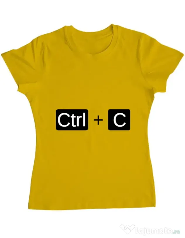 Tricou ADLER dama Ctrl Copy Galben