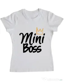 Tricou ADLER dama Mini boss Alb