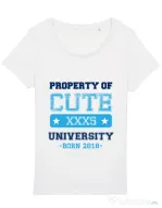 Tricou STANLEY STELLA dama Cute university Alb