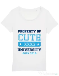 Tricou STANLEY STELLA dama Cute university Alb