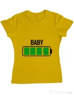 Tricou ADLER dama Baby battery Galben