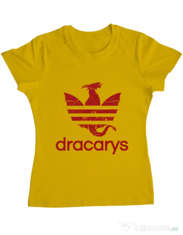 Tricou ADLER dama Dracarys Galben
