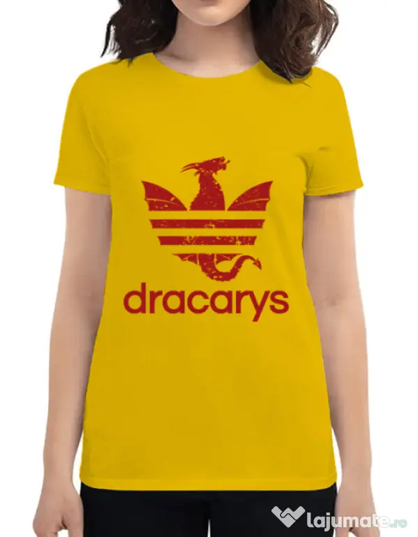 Tricou ADLER dama Dracarys Galben