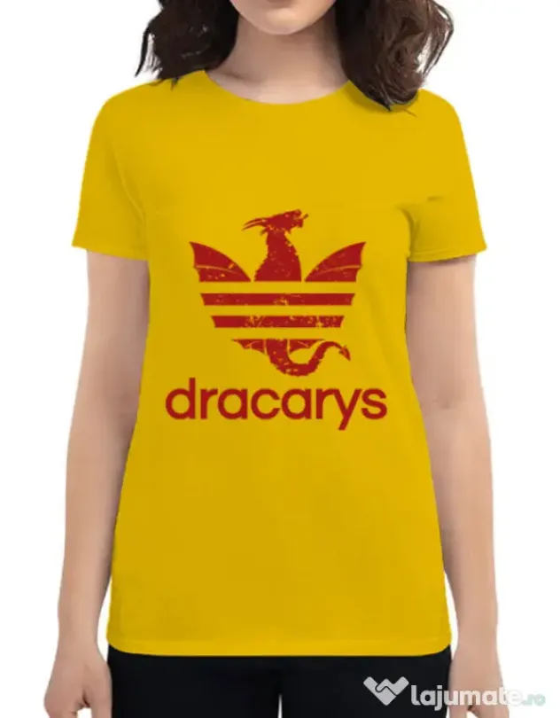 Tricou ADLER dama Dracarys Galben