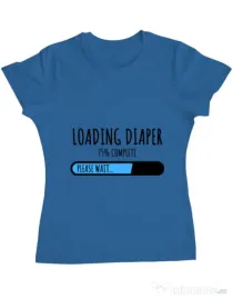 Tricou ADLER dama Loading diaper Albastru azuriu