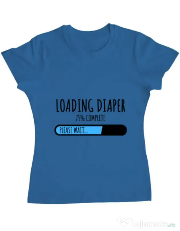 Tricou ADLER dama Loading diaper Albastru azuriu