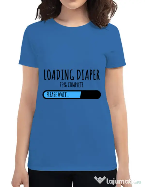 Tricou ADLER dama Loading diaper Albastru azuriu