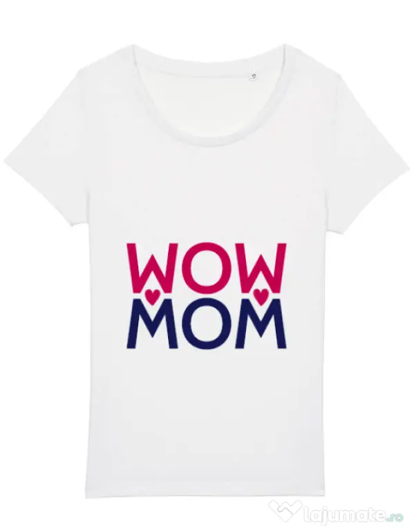 Tricou STANLEY STELLA dama Wow mom Alb