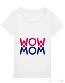 Tricou STANLEY STELLA dama Wow mom Alb