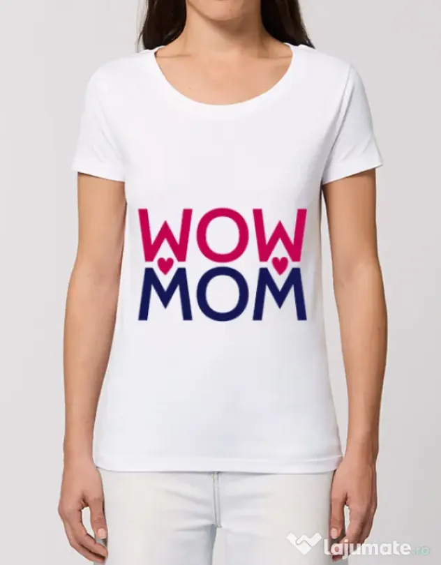 Tricou STANLEY STELLA dama Wow mom Alb