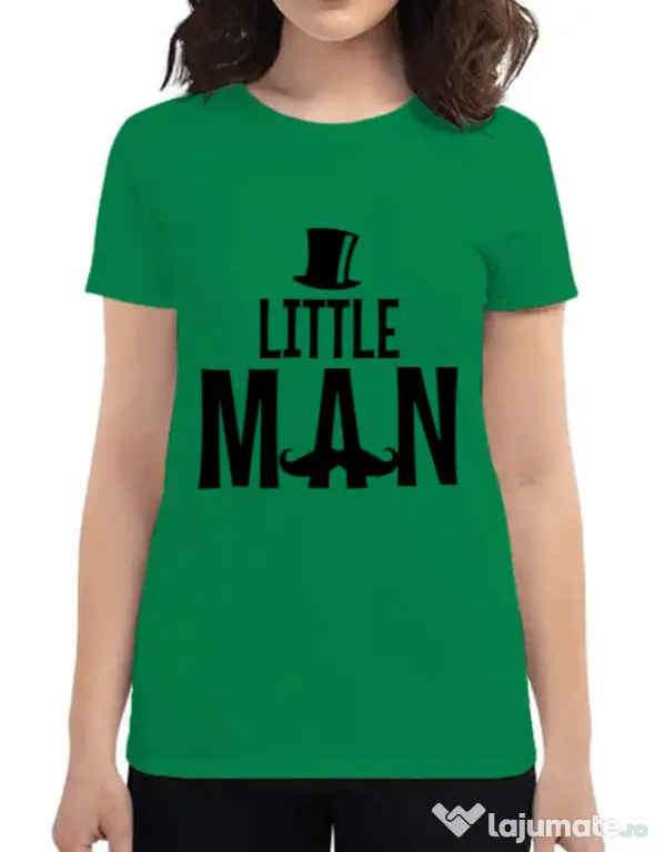Tricou ADLER dama Little man Verde mediu