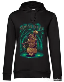 Hoodie dama cu gluga Armed and ready Negru