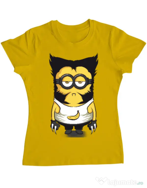 Tricou ADLER dama Wolve minion Galben