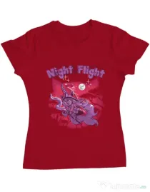 Tricou ADLER dama Night flight Rosu