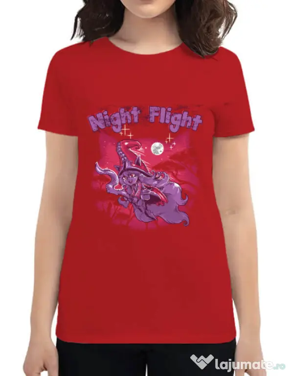 Tricou ADLER dama Night flight Rosu