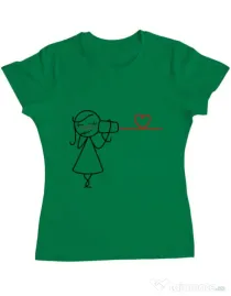 Tricou ADLER dama Cuvinte de dragoste 2 Verde mediu