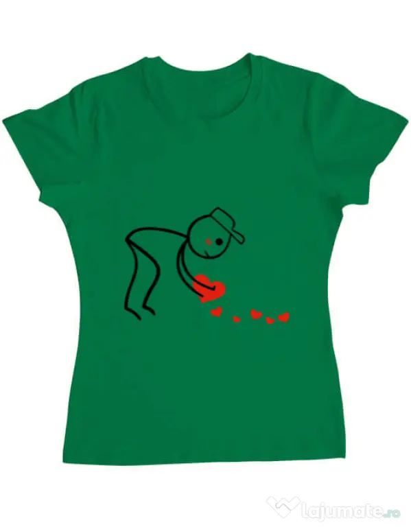 Tricou ADLER dama Dovezi de dragoste 2 Verde mediu