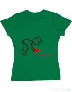 Tricou ADLER dama Dovezi de dragoste 2 Verde mediu