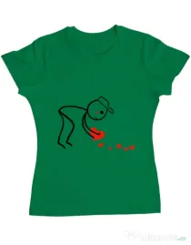Tricou ADLER dama Dovezi de dragoste 2 Verde mediu