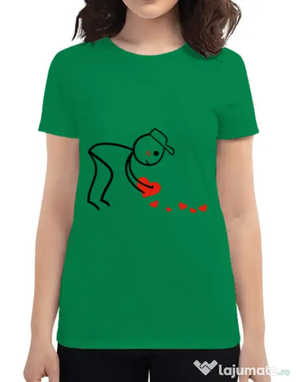 Tricou ADLER dama Dovezi de dragoste 2 Verde mediu