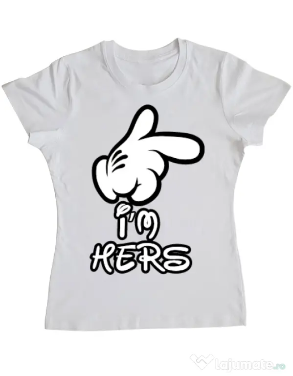 Tricou ADLER dama I am hers Alb