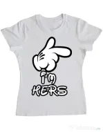 Tricou ADLER dama I am hers Alb