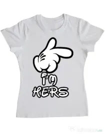 Tricou ADLER dama I am hers Alb