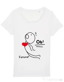 Tricou STANLEY STELLA dama Our love story 2 Alb
